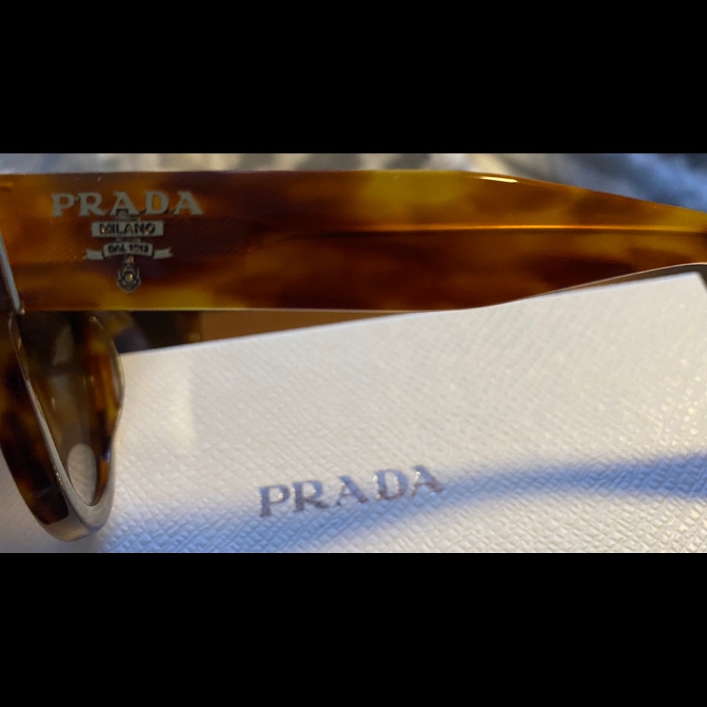 Tortoise Shell Prada Sunglasses With Case - image 3